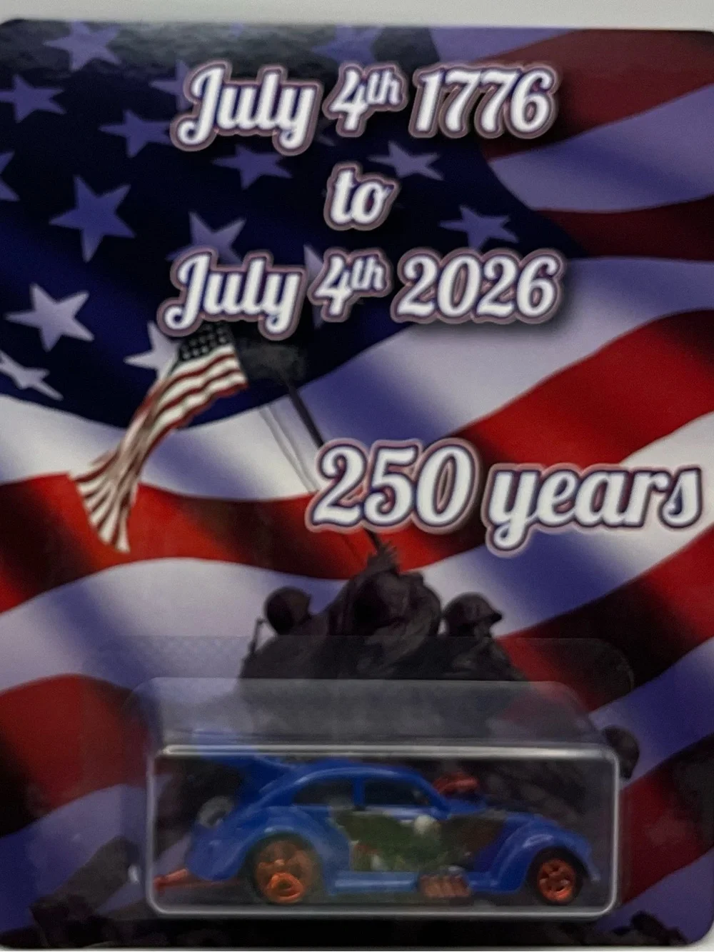Hot Wheels 250th Anniversary USA July 4th 1776-2026 VW Beetle